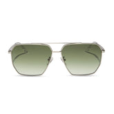 BERKELY - SILVER + COOL MATCHA GRADIENT SUNGLASSES