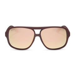 HANGTIME - MATTE RUGBY RED + CHAMPAGNE MIRROR + POLARIZED SUNGLASSES