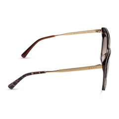 BECKY II - LEOPARD TORTOISE + BROWN GRADIENT SUNGLASSES