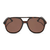 TEAGAN - DARK TORTOISE + BROWN SUNGLASSES