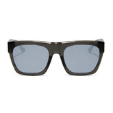 EASTON - BLACK SMOKE CRYSTAL + GREY MIRROR SUNGLASSES