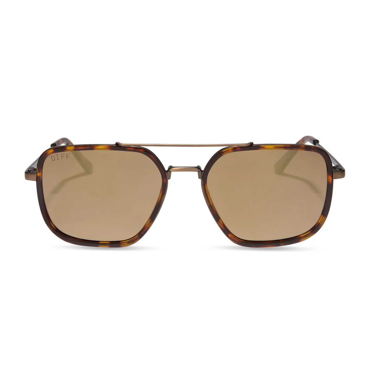 COLONEL WARD - BRONZE + BROWN FLASH SUNGLASSES