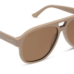 NASH - ALMOND + BROWN SUNGLASSES