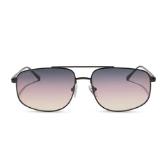 CHARLEY - SHINY BLACK + TWILIGHT GRADIENT SUNGLASSES