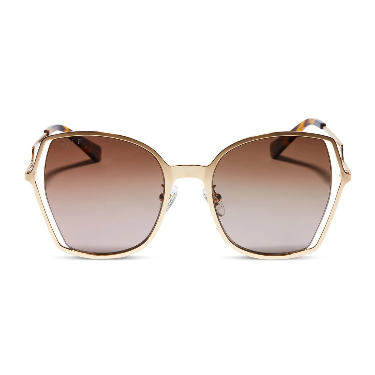 DONNA III - GOLD + BROWN GRADIENT POLARIZED SUNGLASSES