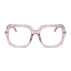 SANDRA - LIGHT PINK CRYSTAL + GLASSES