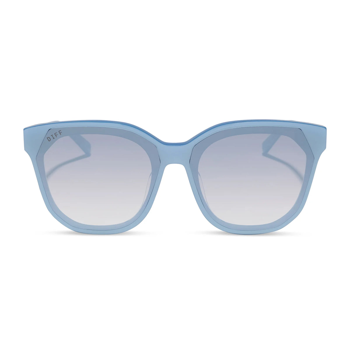 GIA - LIGHT BLUE + SLATE GRADIENT FLASH SUNGLASSES