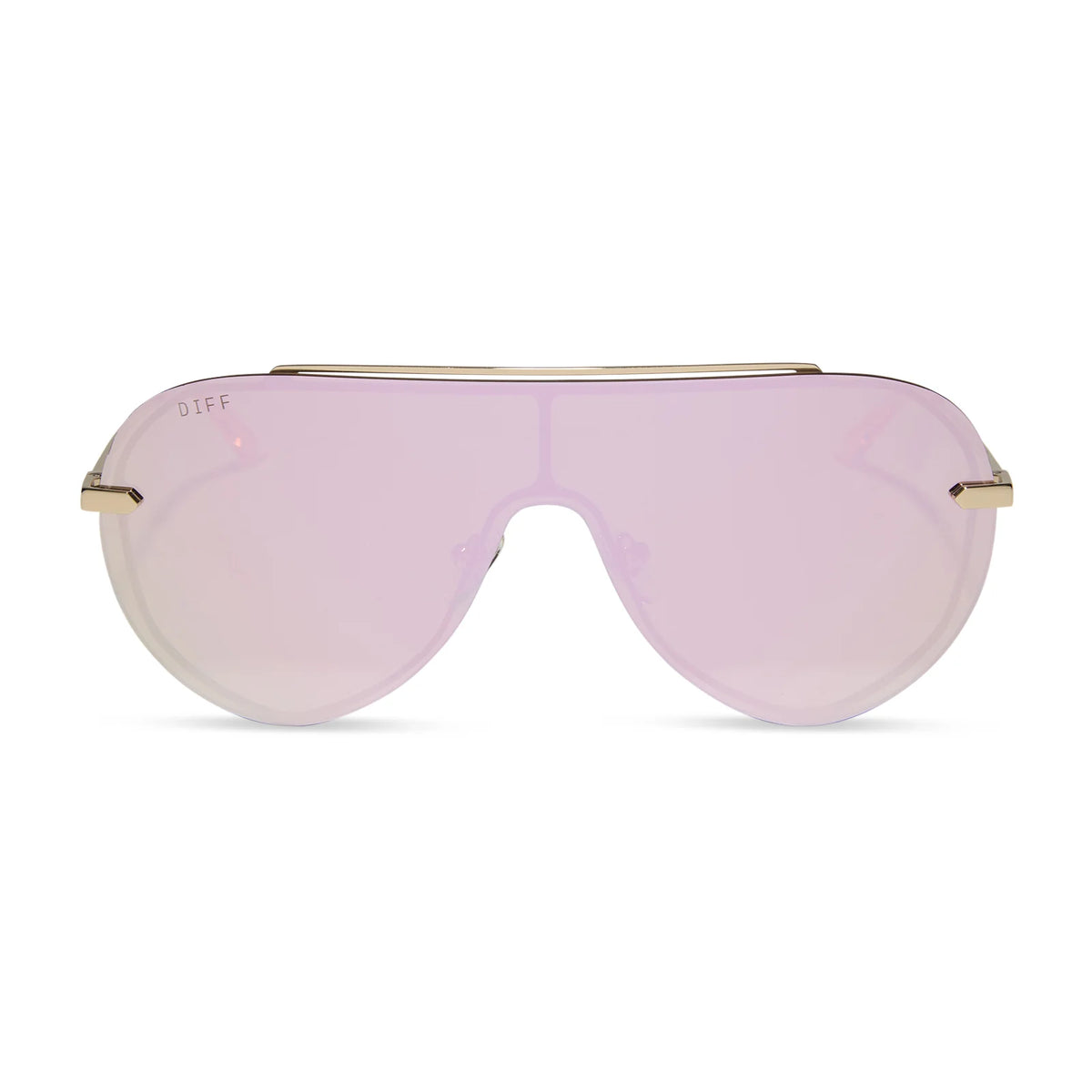 IMANI - GOLD + CHERRY BLOSSOM MIRROR SUNGLASSES