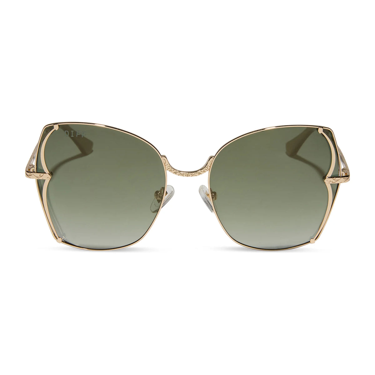 TIANA - GOLD + GREEN GRADIENT W LIGHT GOLD FLASH + POLARIZED SUNGLASSES