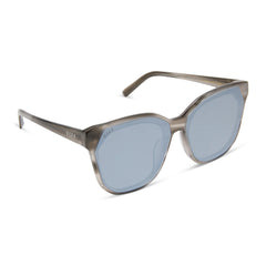 GIA - SMOKE MARBLE + GREY + SILVER FLASH SUNGLASSES
