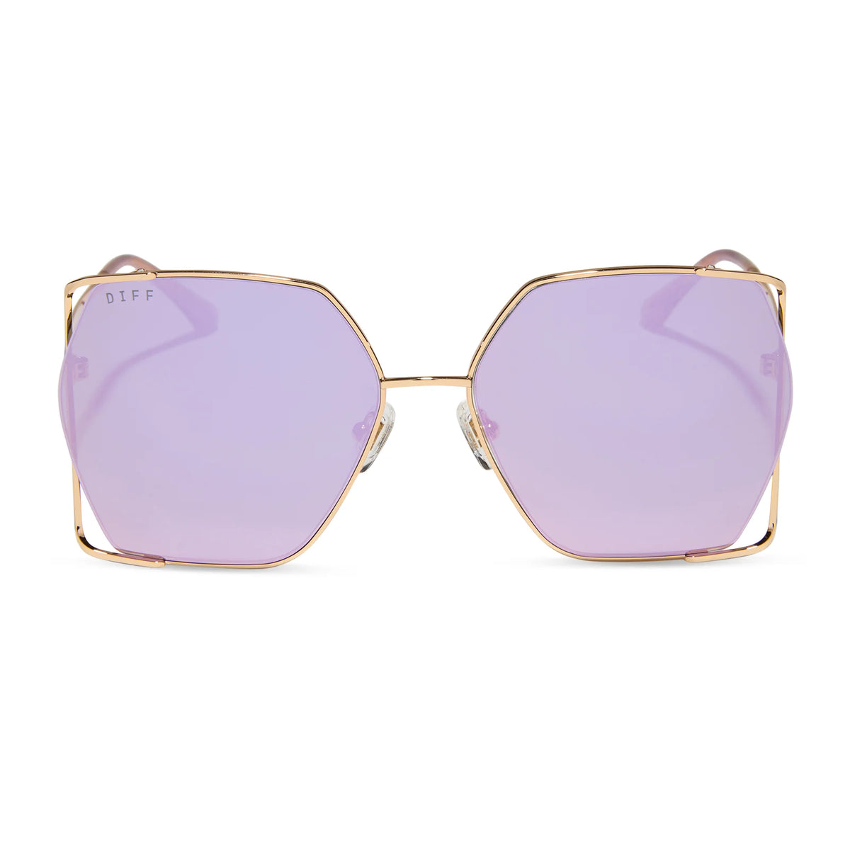 DONNA IV - GOLD + TAUPE MIRROR SUNGLASSES