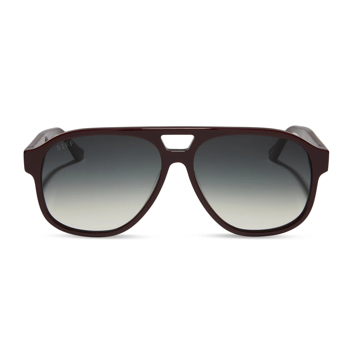 NASH - BURGUNDY + GREY GRADIENT SUNGLASSES