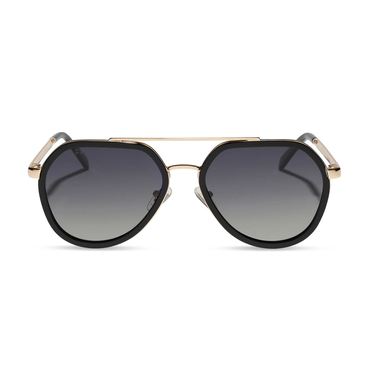 JOEY - BLACK + GOLD METAL + GREY GRADIENT + POLARIZED SUNGLASSES