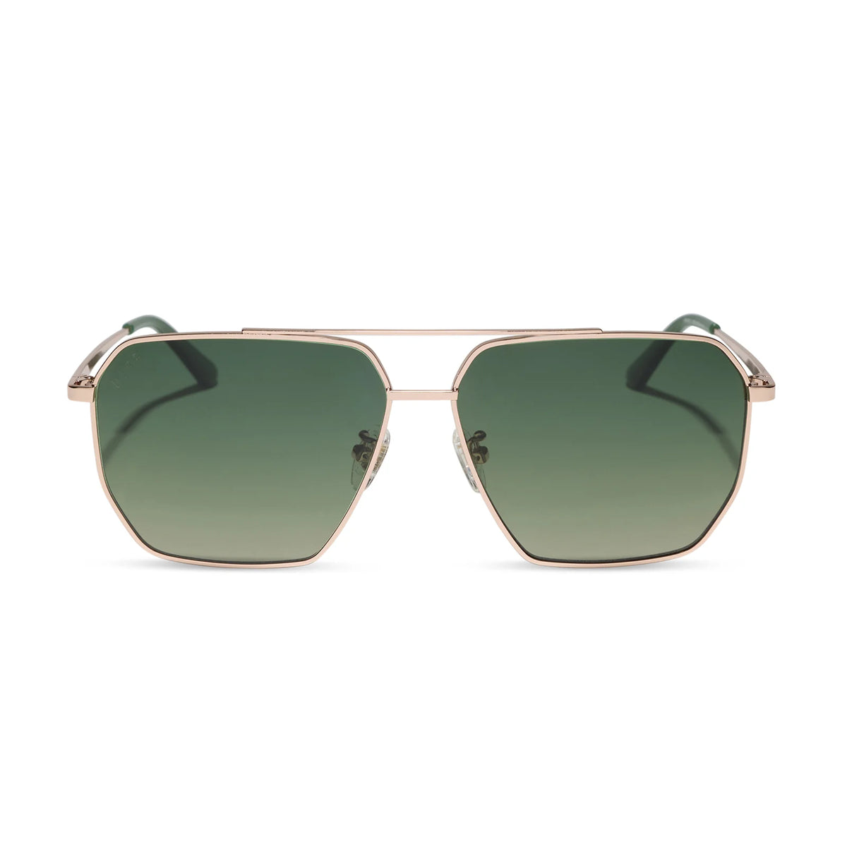 BERKELY - CHAMPAGNE GOLD + ALOE GREEN GRADIENT + POLARIZED SUNGLASSES