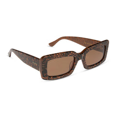 INDY - ANIMAL + BROWN SUNGLASSES