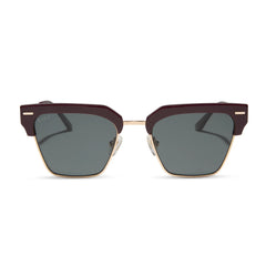 CAPRI - DARK CHERRY LACQUER + GREY + POLARIZED SUNGLASSES