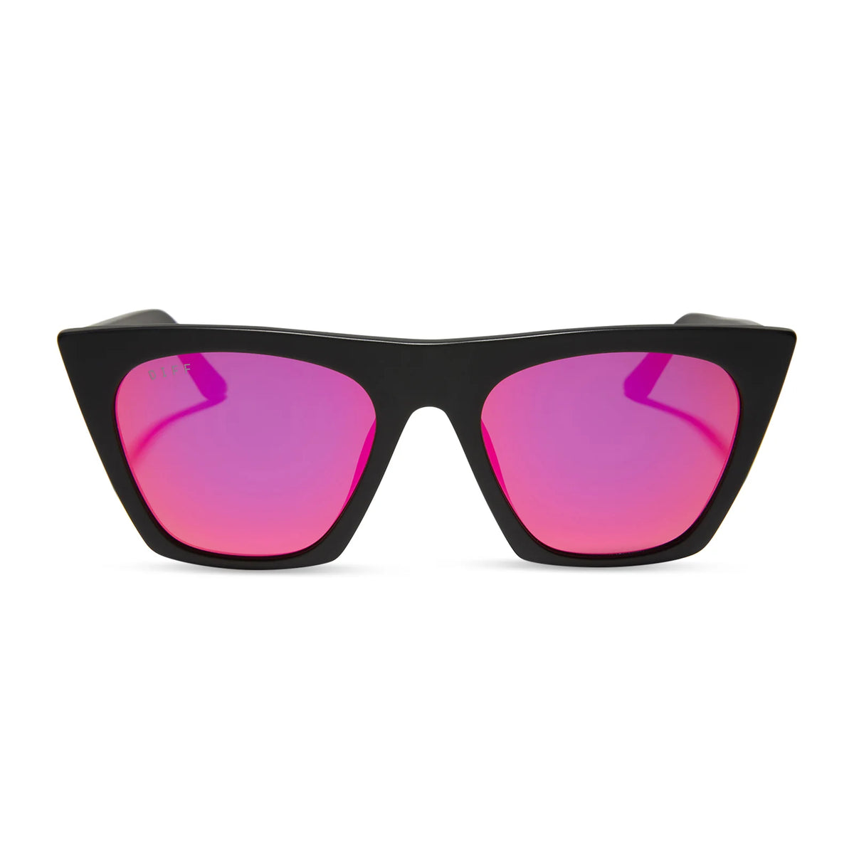 AVRIL - MATTE BLACK + SUNSET MIRROR SUNGLASSES