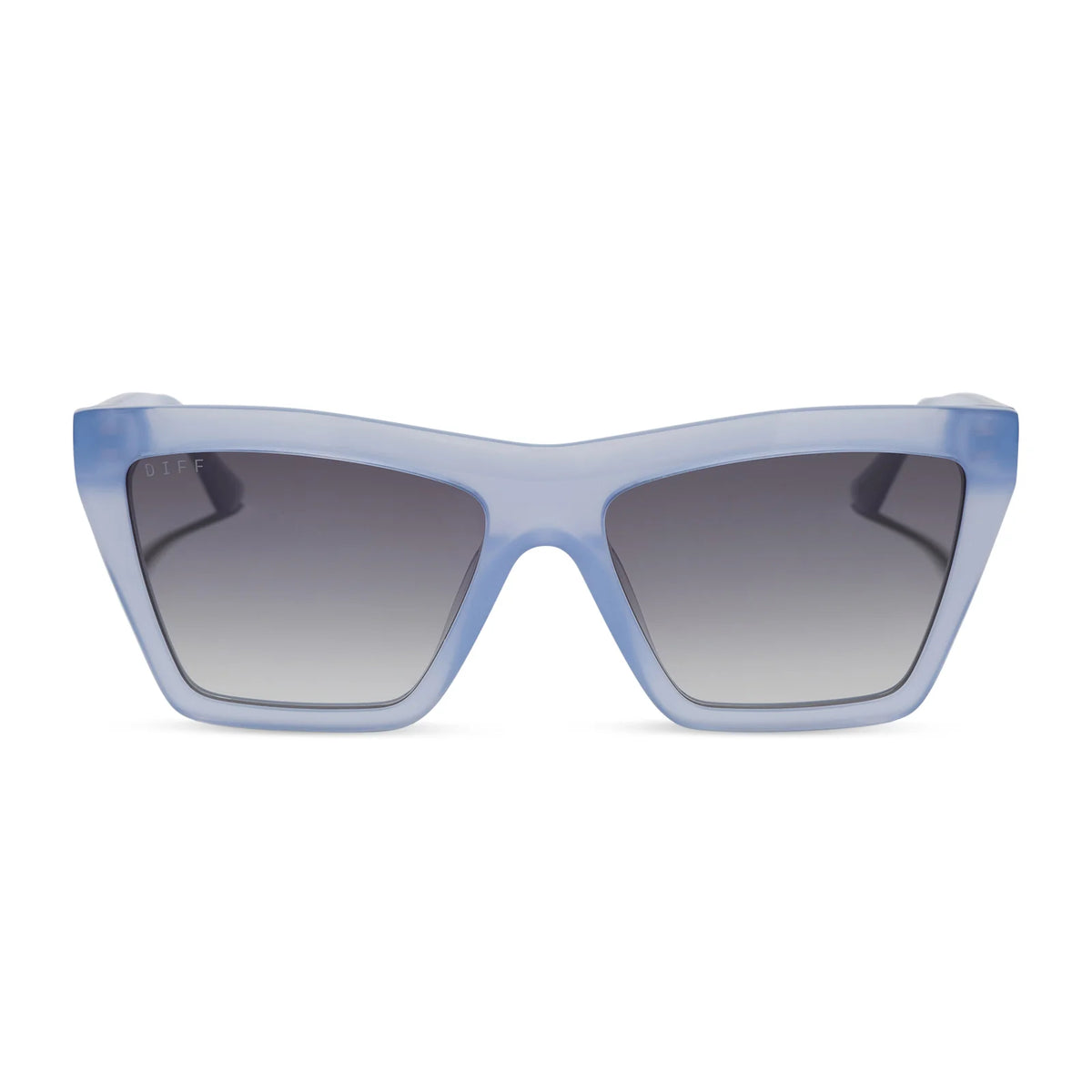 VIVI - MILKY BLUE PEARL + GREY GRADIENT SUNGLASSES