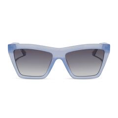 VIVI - MILKY BLUE PEARL + GREY GRADIENT SUNGLASSES