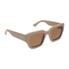 LOREN - ALMOND + BROWN SUNGLASSES