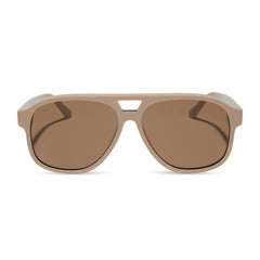 NASH - ALMOND + BROWN SUNGLASSES