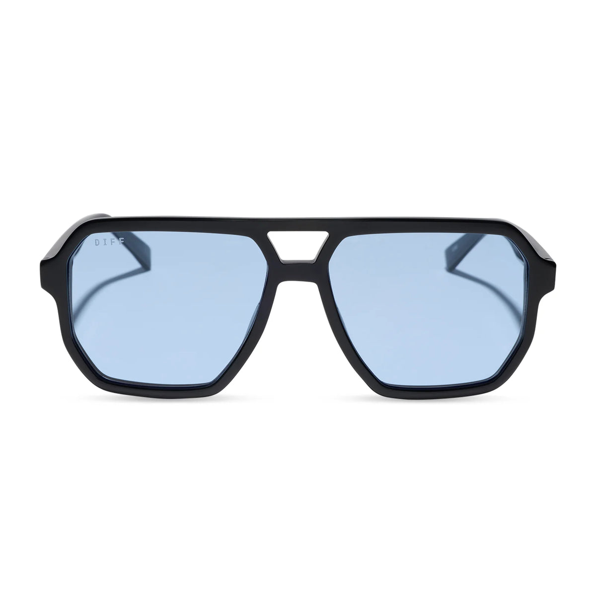 CAMERON - BLACK + LIGHT BLUE TINT SUNGLASSES