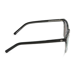 MR. FANTASTIC™ - RETRO BLACK TO CLEAR GRADIENT + QUANTUM BLUE MIRROR + POLARIZED SUNGLASSES