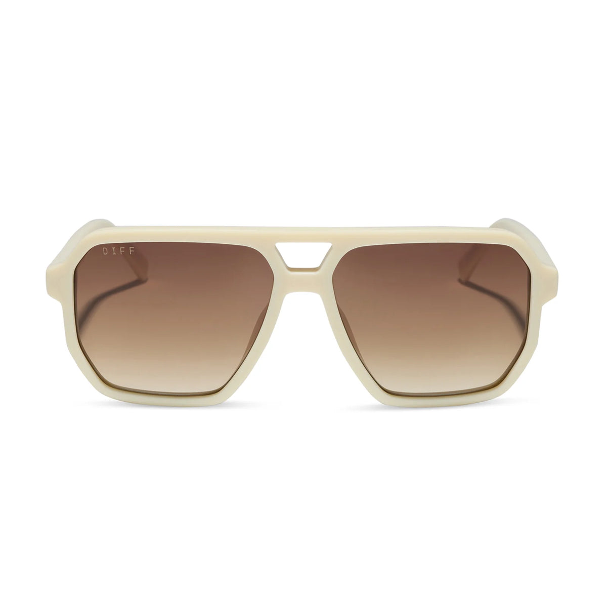 CAMERON - COURTSIDE IVORY + BROWN GRADIENT + POLARIZED SUNGLASSES