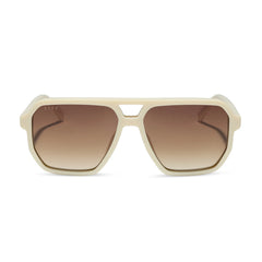 CAMERON - COURTSIDE IVORY + BROWN GRADIENT + POLARIZED SUNGLASSES