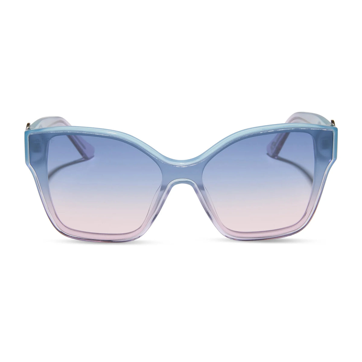 GLINDA UPLAND BUTTERFLY - IRIDESCENT PASTEL BLUE + LAVENDER + OPALESCENT GRADIENT PINK SUNGLASSES