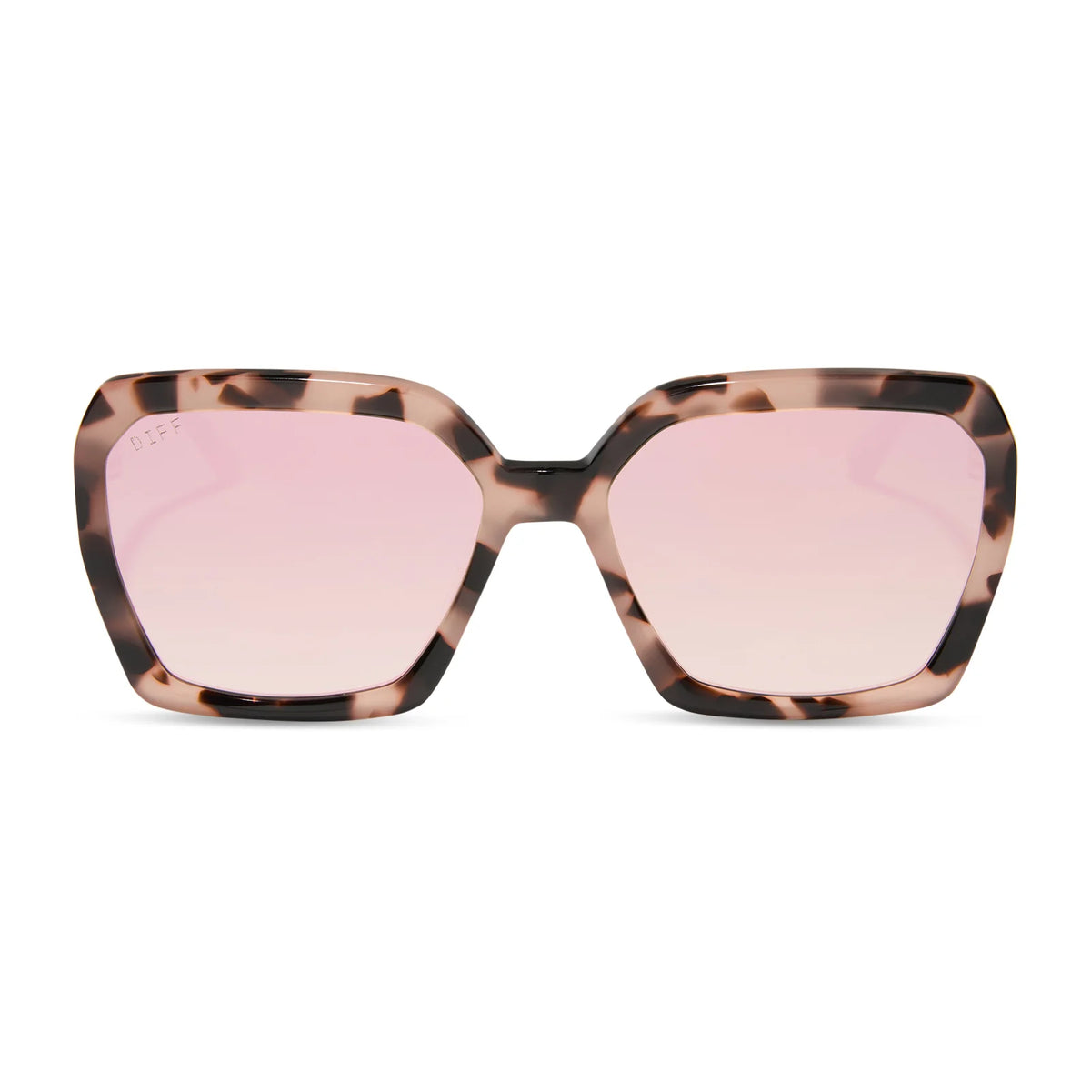 SLOANE - HIMALAYAN TORTOISE + TAUPE MIRROR SUNGLASSES