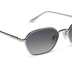 KENNEDY - SILVER + GREY GRADIENT + POLARIZED SUNGLASSES