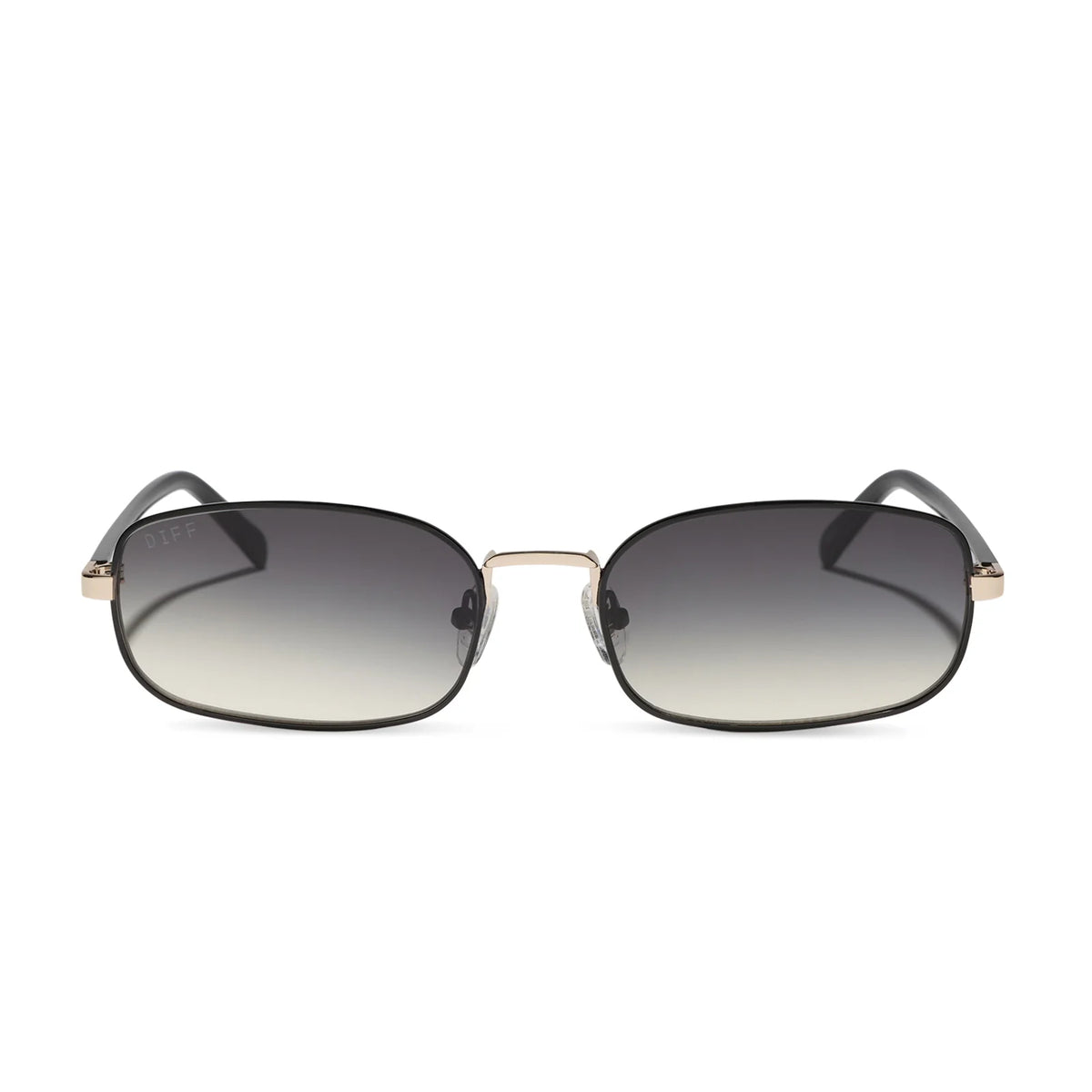 TRINITY - BLACK + GOLD + BLACK TEMPLES + GREY GRADIENT SUNGLASSES