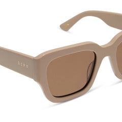 LOREN - ALMOND + BROWN SUNGLASSES