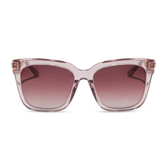 BELLA - LIGHT PINK CRYSTAL + WINE GRADIENT SUNGLASSES