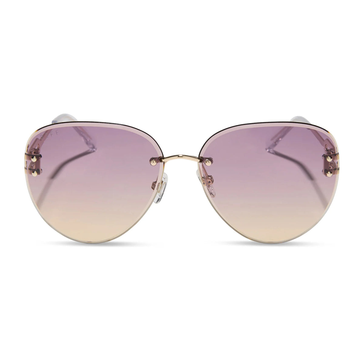 TRISTA - GOLD + MISTY LILAC GRADIENT SUNGLASSES