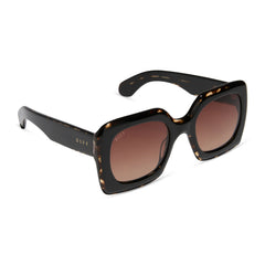 SAVOIR SQUARE - DARK TORTOISE + BROWN GRADIENT SUNGLASSES
