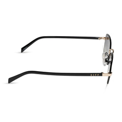 TRINITY - BLACK + GOLD + BLACK TEMPLES + GREY GRADIENT SUNGLASSES