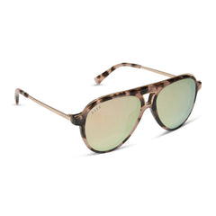 TOSCA III - HIMALAYAN TORTOISE + TAUPE MIRROR SUNGLASSES