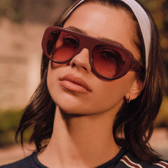 MORGAN - RUGBY RED + BURGUNDY GRADIENT SUNGLASSES