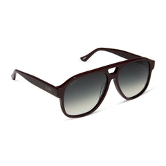 NASH - BURGUNDY + GREY GRADIENT SUNGLASSES