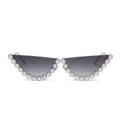 MINDY CAT EYE - CHAMPAGNE PEARL + GREY GRADIENT SUNGLASSES