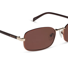 TRINITY - BROWN + GOLD + BROWN CRYSTAL TEMPLES + BROWN SUNGLASSES