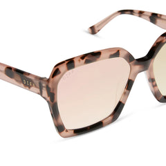SLOANE - HIMALAYAN TORTOISE + TAUPE MIRROR SUNGLASSES