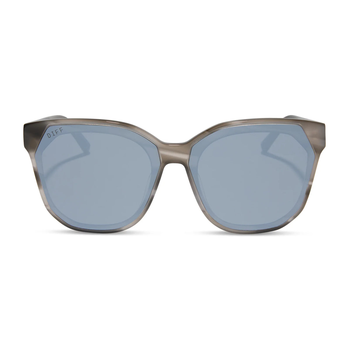 GIA - SMOKE MARBLE + GREY + SILVER FLASH SUNGLASSES