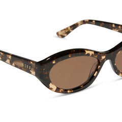 DOLCE BELLA - ESPRESSO TORTOISE + BROWN SUNGLASSES