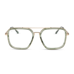 JORDAN - MATCHA + GOLD + GLASSES