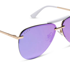 TAHOE - GOLD + PURPLE MIRROR SUNGLASSES
