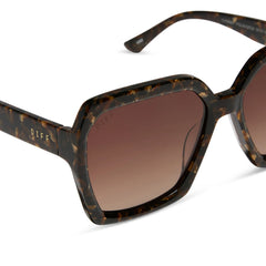 SLOANE - GLITTER TORTOISE + BROWN GRADIENT + POLARIZED SUNGLASSES