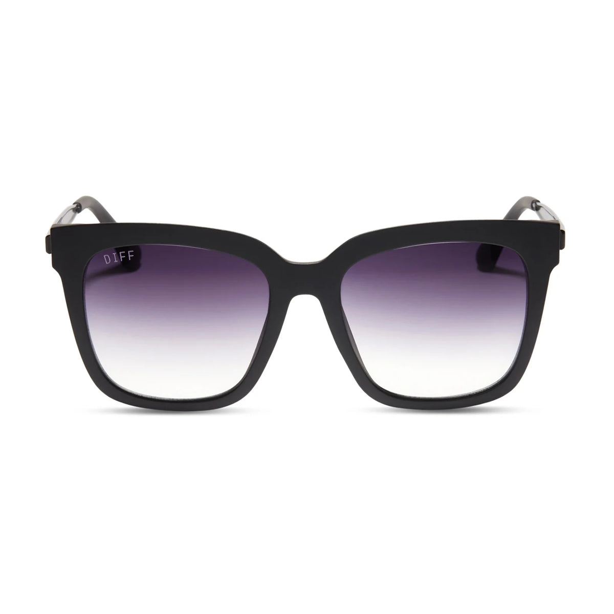 HAILEY - MATTE BLACK + SHARP GREY GRADIENT SUNGLASSES